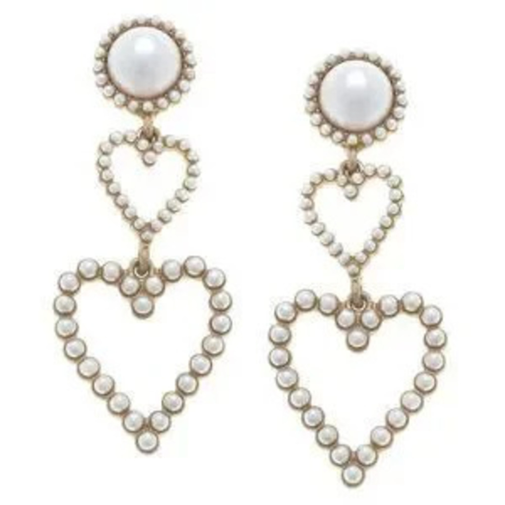 Heart dangle earrings N1133